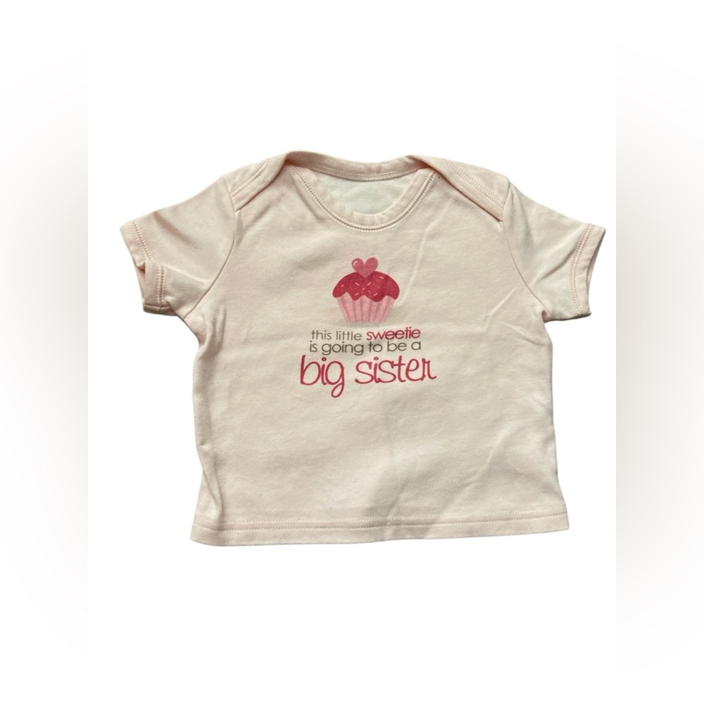 Re listed  😎 Baby girl big sister announcement tee 18 - 24 months